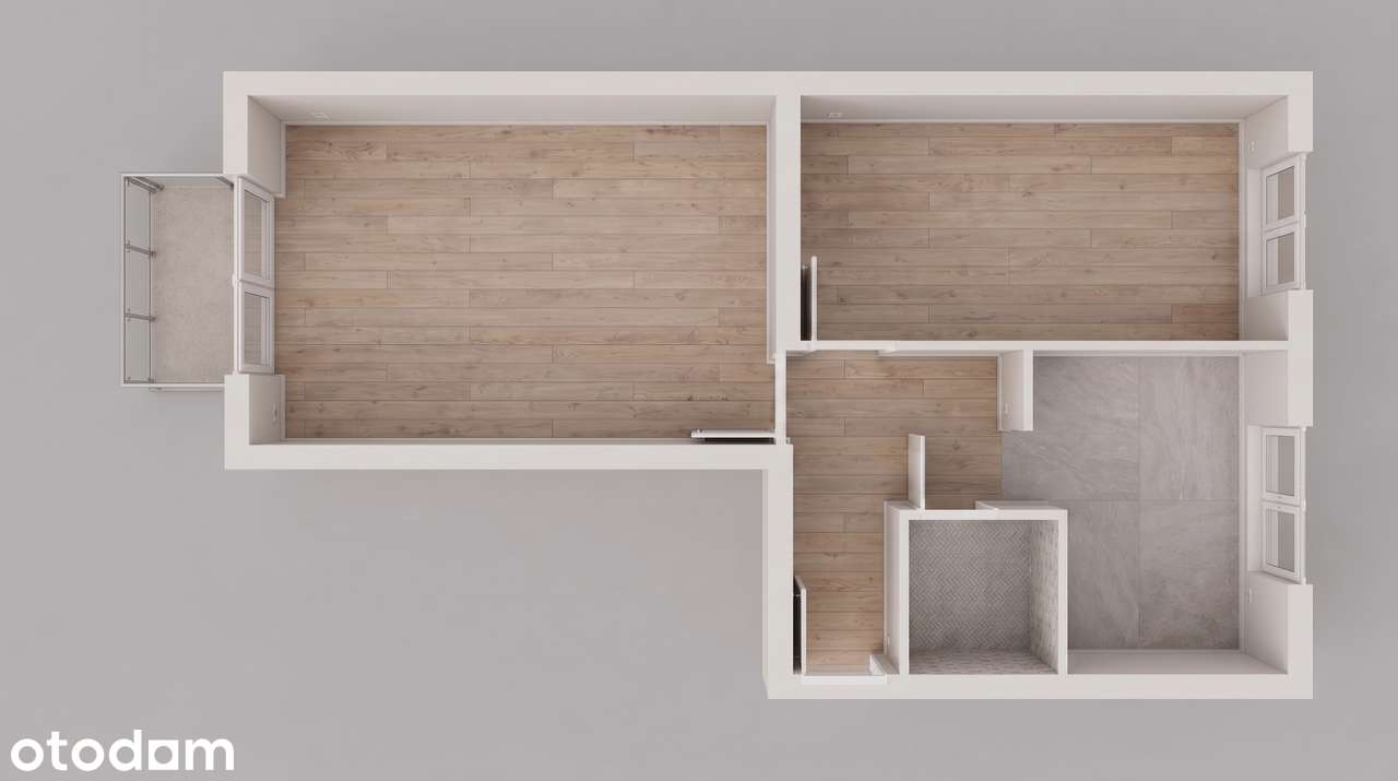 2 pokoje z osobną kuchnią | Balkon | Piwnica | 47m2