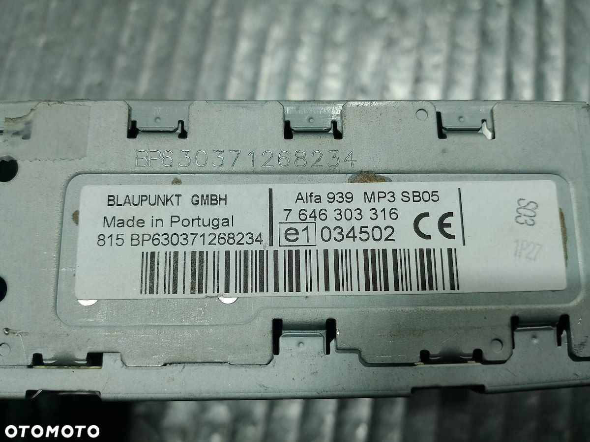 RADIO  ALFA ROMEO BRERA 7646303316 - 8