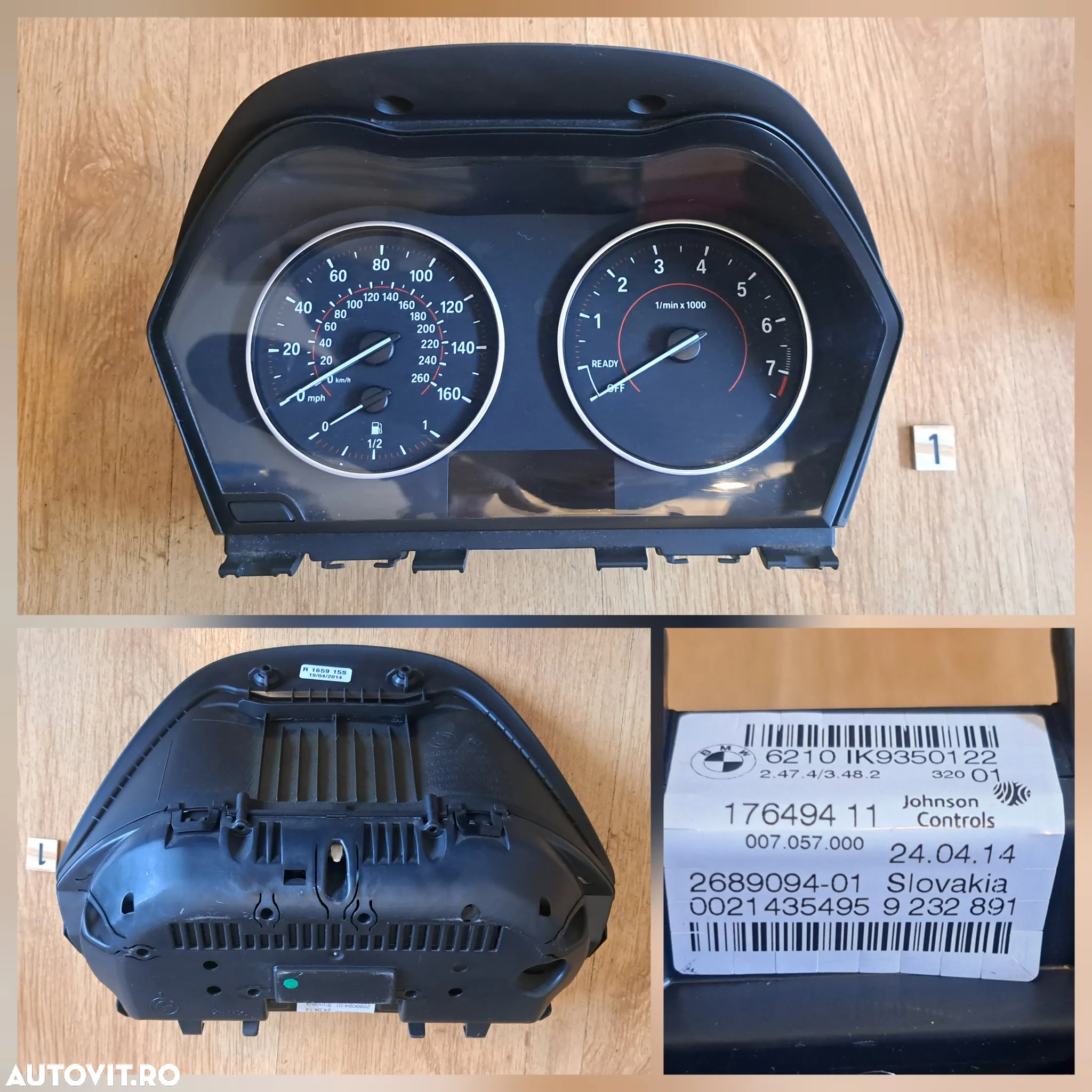 BMW F21 Ceasuri bord grila ventilatie buton avarii sport eco esp joystick modul airbag navigatie radio c d bmw seria 1 2 3 4 x1 x3 x4 x5 F - 2