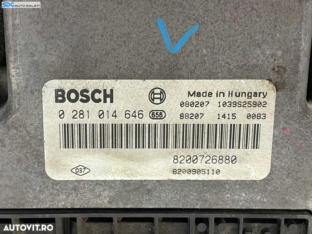 ECU Calculator Motor Bosch Renault Laguna 3 2.0 DCI 2007 - 2015 Cod 8200726880 8200905110 0281014646 [L2802] - 3