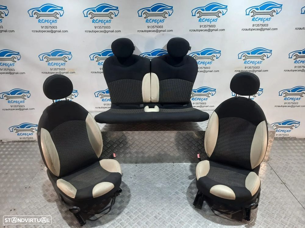 BANCO BANCOS ORIGINAIS MINI COOPER S R56 R55 CLUBMAN R57 CABRIO PELE TECIDO AIRBAG - 2