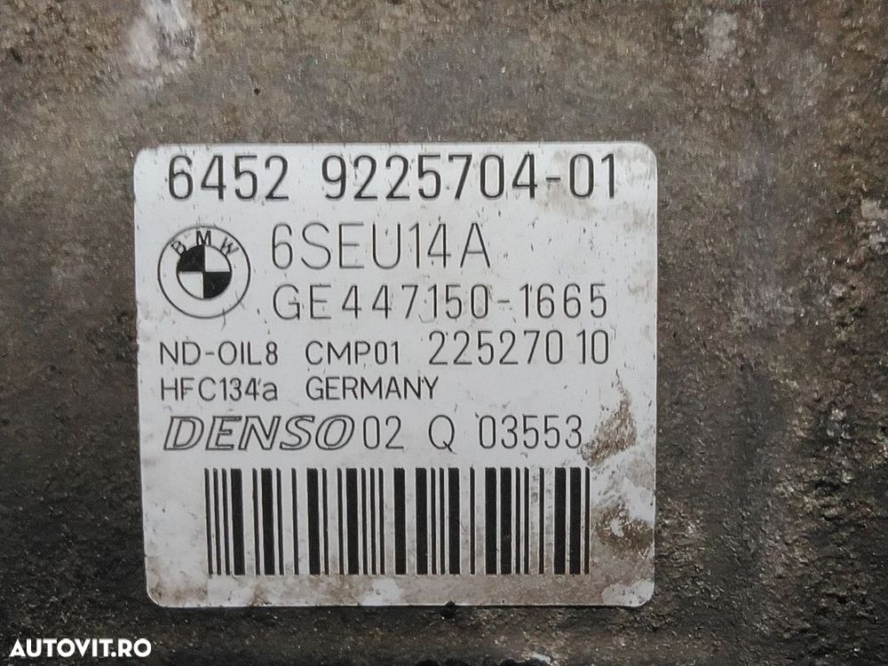 Compresor clima BMW X3 F25 2.0 D 2010 - 2014 N47D20C (1245) 922570401 - 5