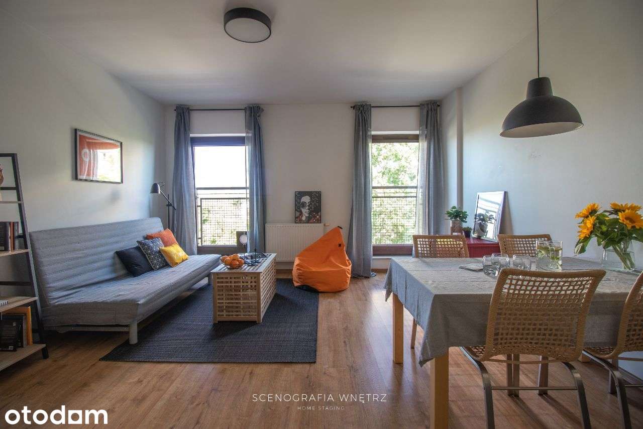 Salon z kuchnią + sypialnia, centrum 52m2 - listopad