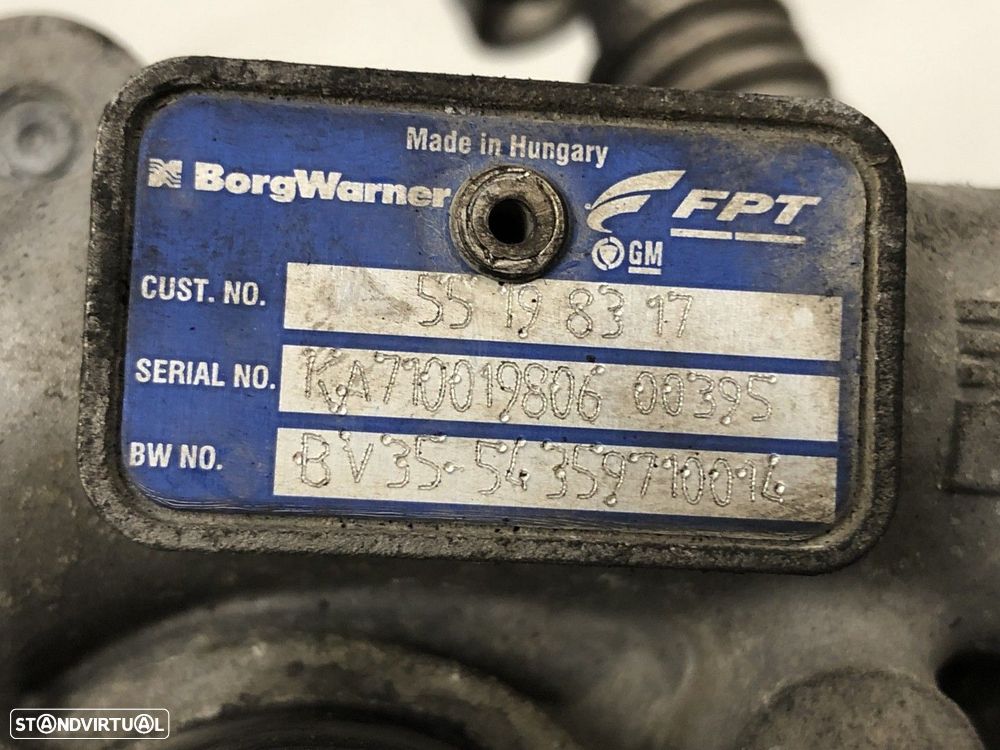 Turbo LANCIA MUSA (350) 1.3 D Multijet 2004 - 2012 REF. 55198317 MOTOR 199A3000 - 7