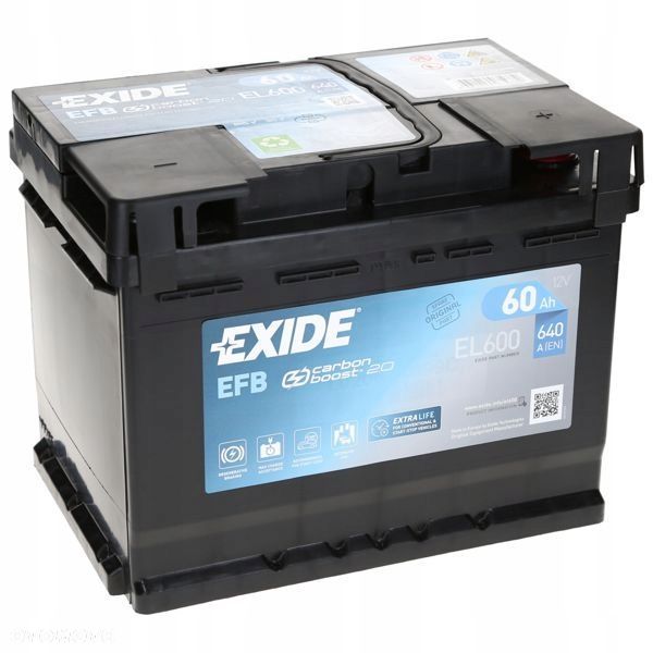 Akumulator Exide EL600 60Ah 640A L2 EFB StartStop - 17 kg - 1