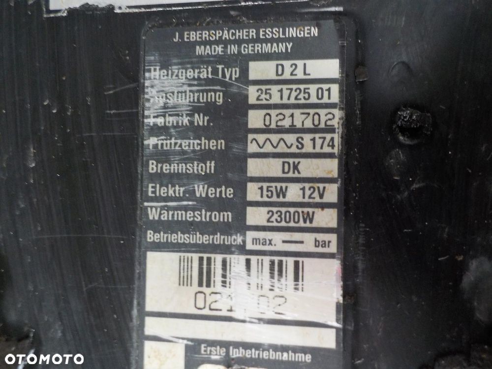 VW T4 OGRZEWANIE POSTOJOWE WEBASTO SUCHE EBERSPACHER D2L - 5