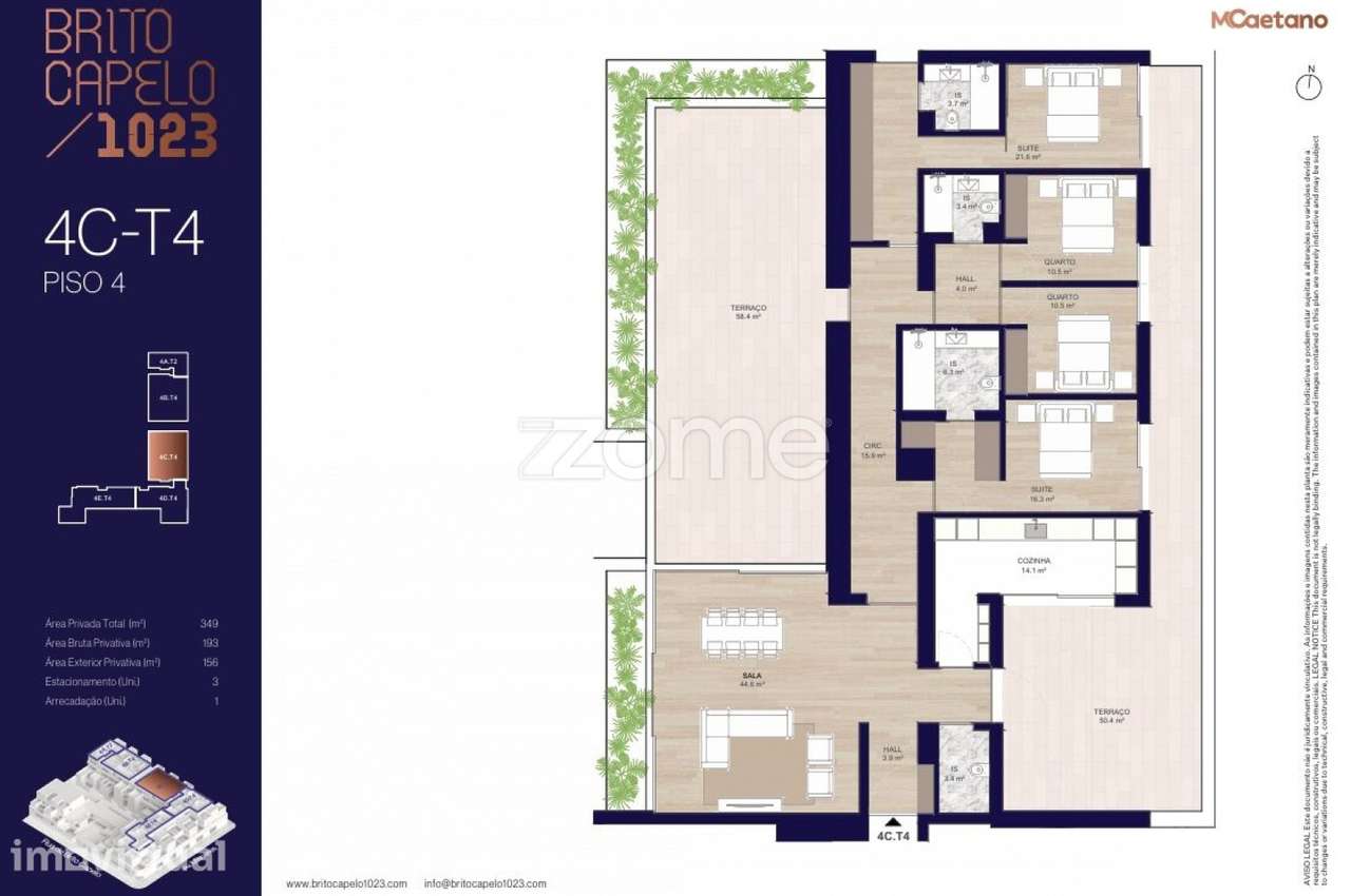 Apartamento T4 - Brito Capelo 1023 - Grande imagem: 2/18