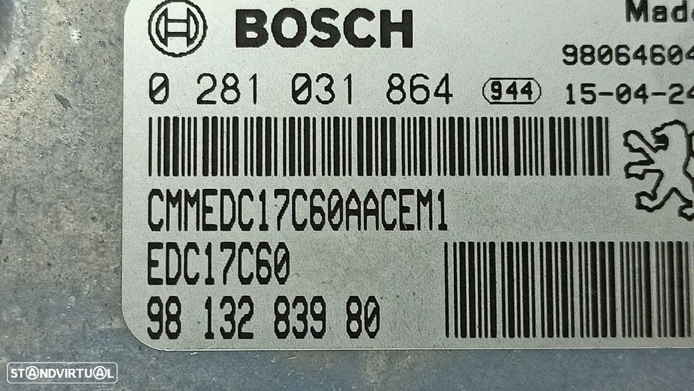 CENTRALINA DO MOTOR UCE CITROEN C4 PICASSO FEEL - 3