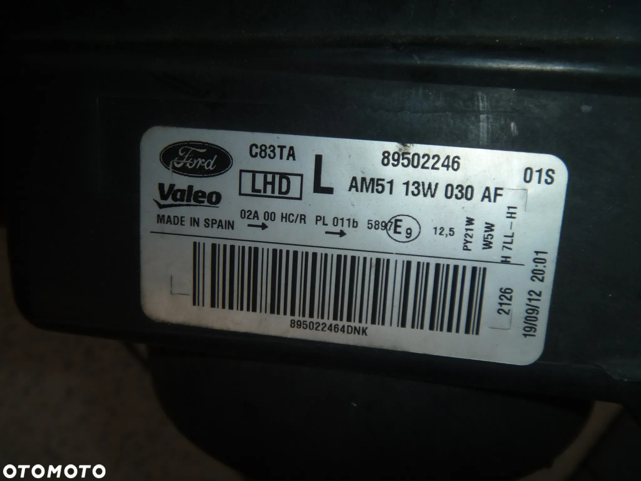 FORD C MAX MK2 LAMPA LEWA ORYGINAŁ EUROPA AM51-13W029-AF  AM51-13W030-AF - 5