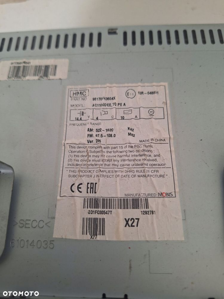 hyundai h-1 lift 17-23 radio 961704h3604x oryginalne - 2