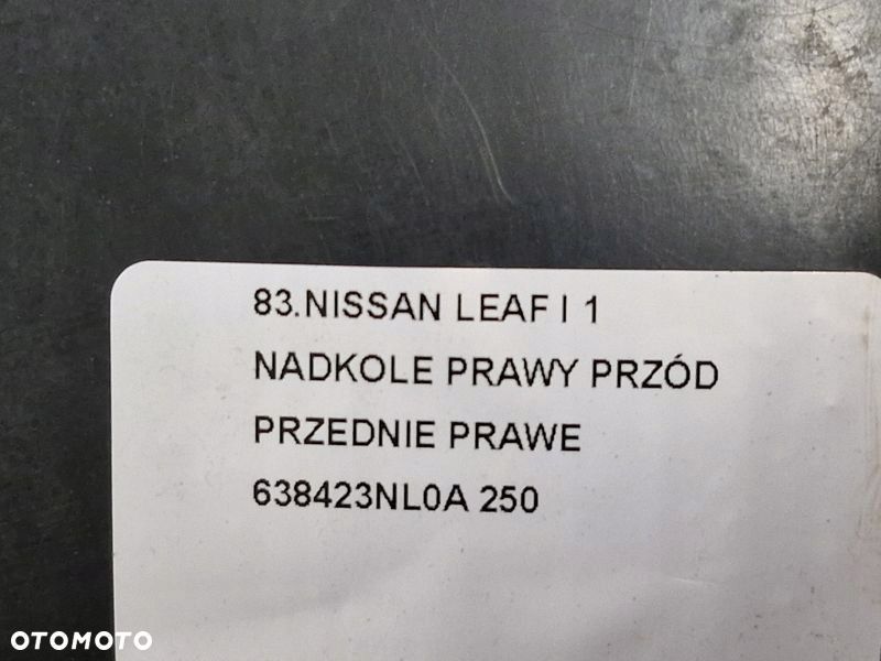 NISSAN LEAF I 1 NADKOLE PRAWY PRZÓD PRZEDNIE PRAWE 638423NL0A - 4