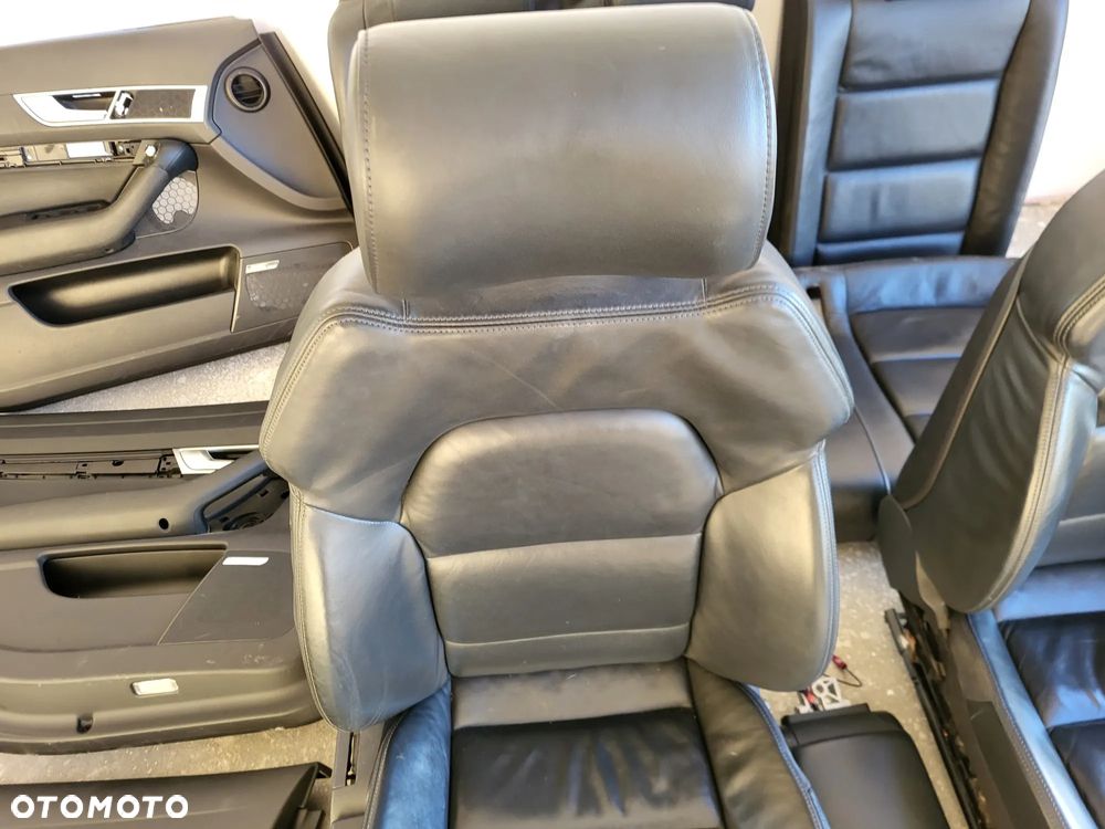 AUDI A6 C6 LIFT FOTELE PRZÓD KANAPA SPORTOE SKÓRZANE ELEKTRYCZNE BOCZKI KPL - 9
