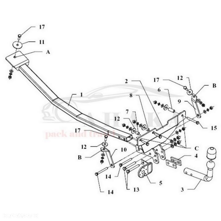 Hak Holowniczy Odkręcany Do Fiat Tipo Hatchback 1988-1995 - 3