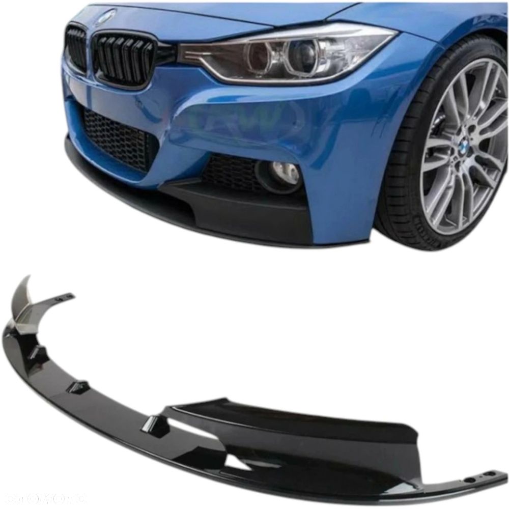 BMW F30 F31 Dokładka Zderzaka Przedniego Splitter SPOILER SPOJLER M Pakiet - 3