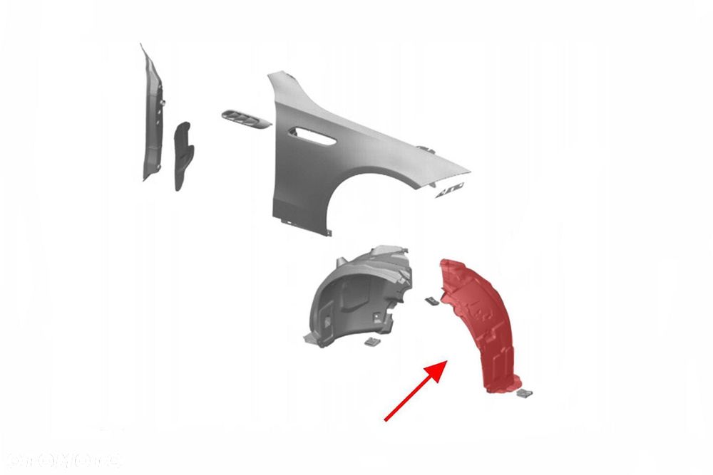 mercedes c-class w206 2021+ nadkole przednie prawe część przód a206884 - 3