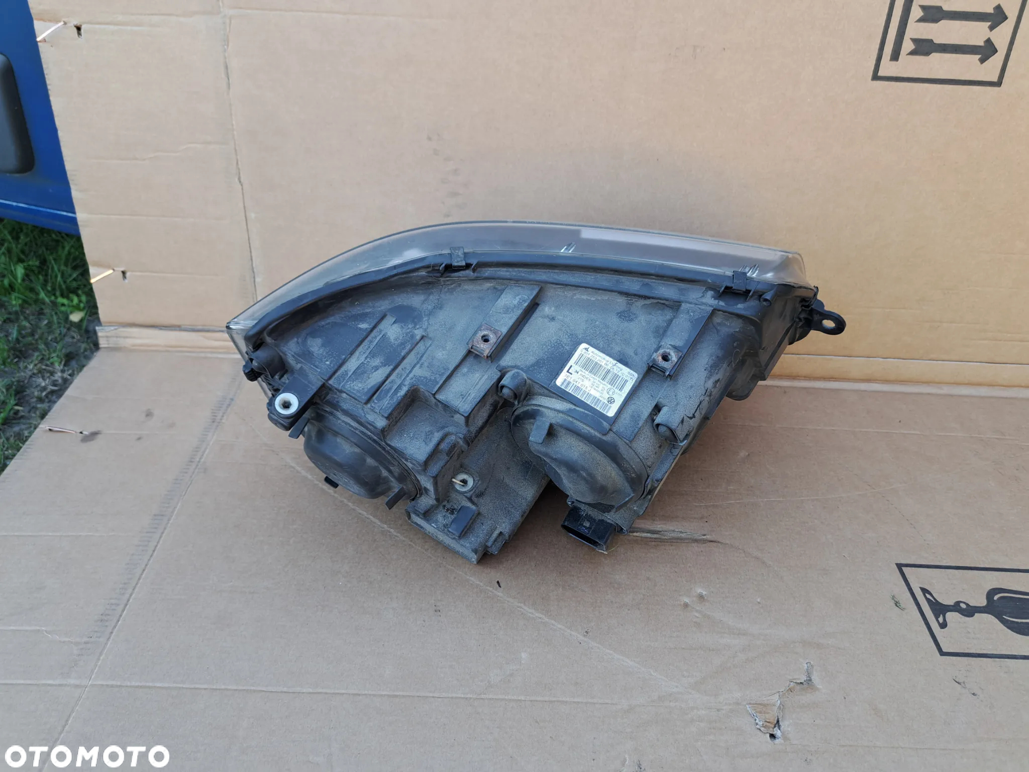 Lampa przednia lewa VW T5 T-5 Lift 7E1941015J Reflektor lewy przód przedni halogenowy podwójny VW T5 Lift 7E1941015J - 8