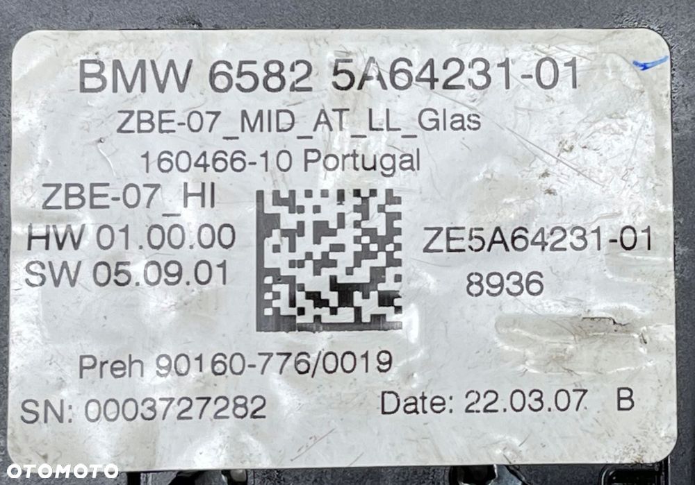 PANEL STEROWANIA KONTROLER I DRIVE BMW X3 G01 X4 G02 5A64231 22.03.07 - 4