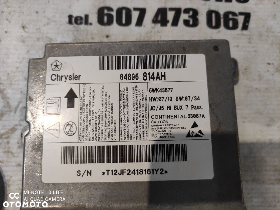 DODGE Journey Sensor Poduszek Airbag 04896814AH - 2