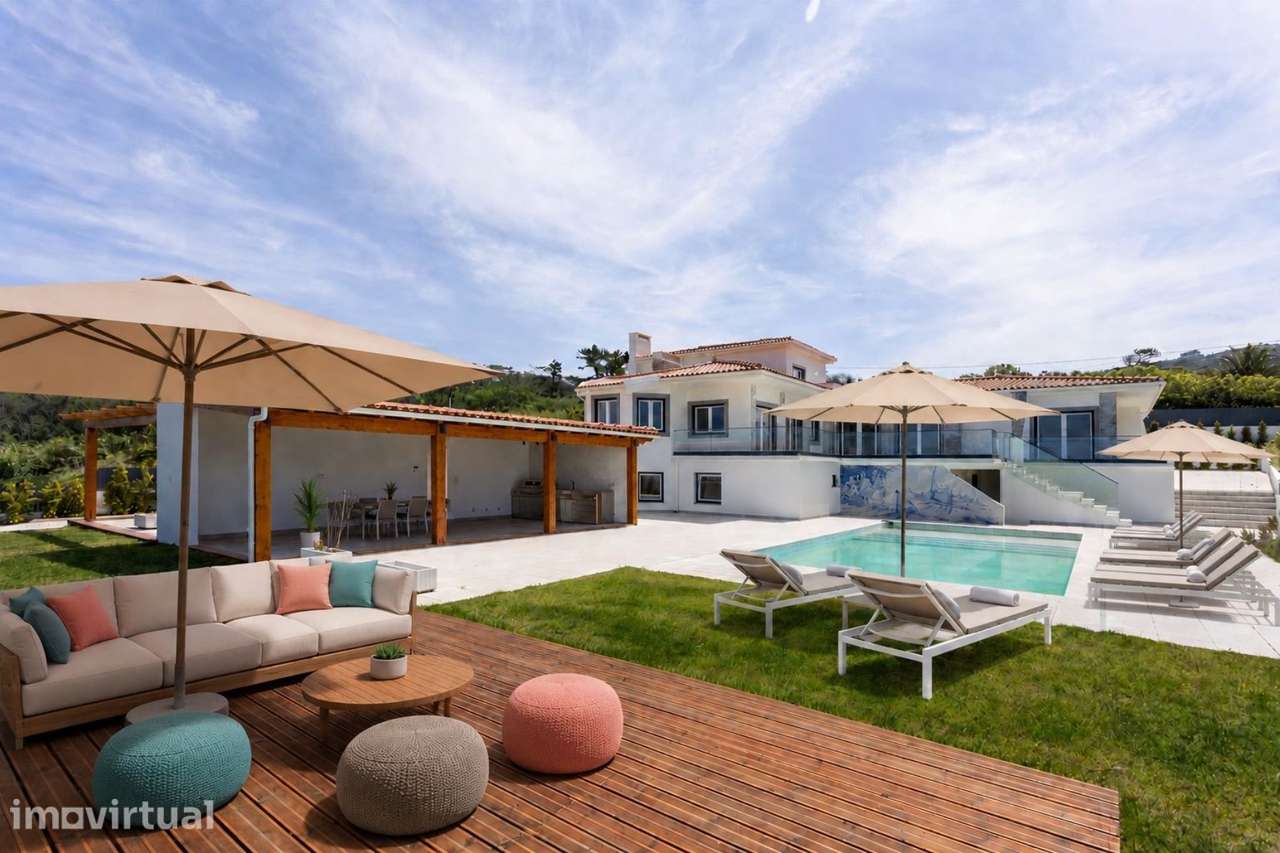 Moradia T6 com Piscina, Vista Mar e Terreno de 3.920 m² | Azoia, Sintr - Grande imagem: 2/60