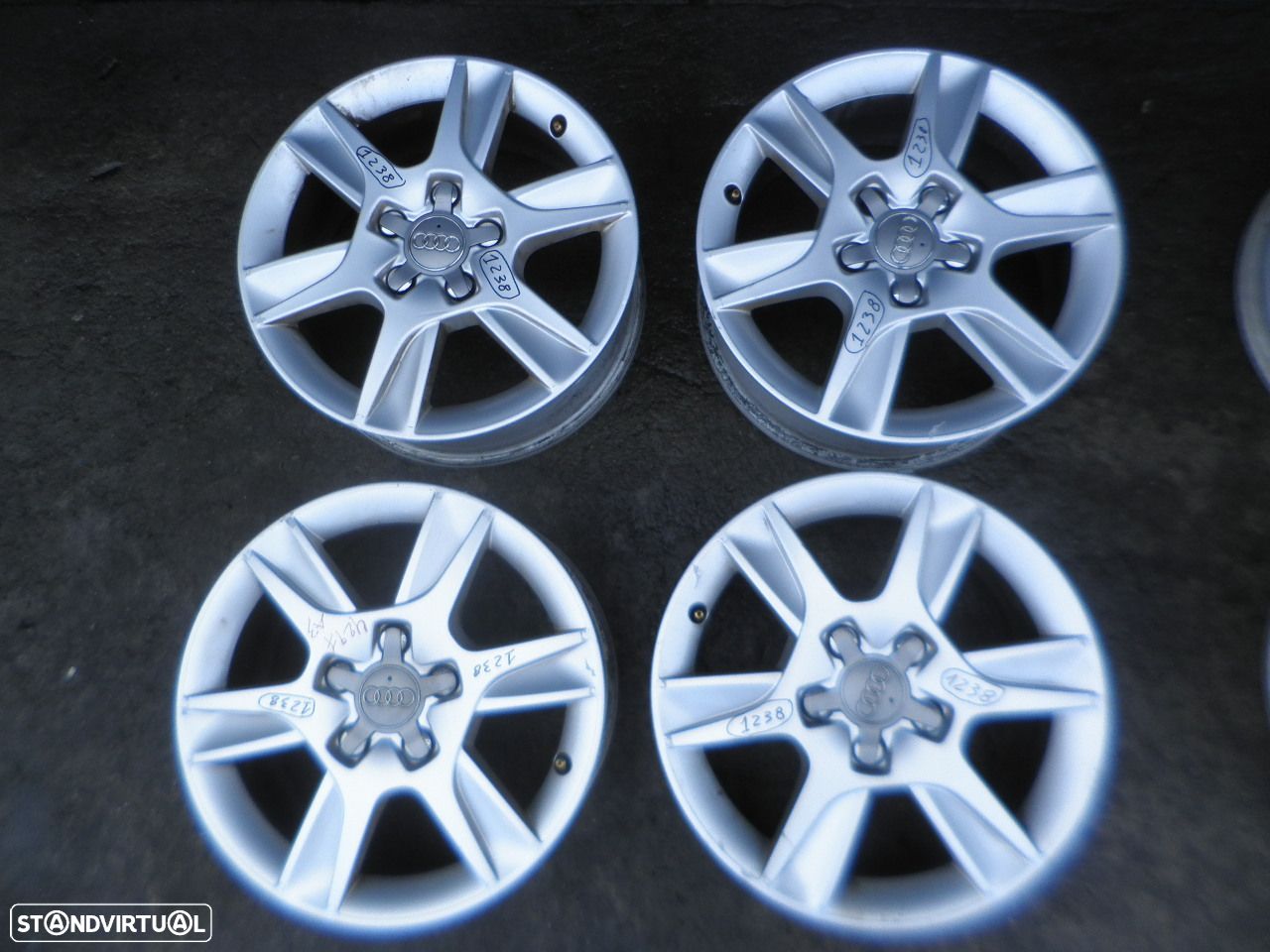 Jogo De Jantes Jgjant1238 AUDI A3 2012 1.6TDI 105CV 5P PRETO ET50 6.5X16 5X112 56.8MM - 1