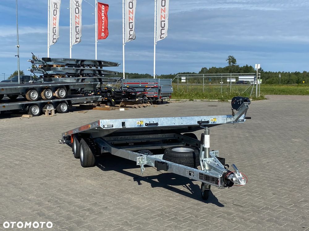 TA-NO DOSTAWA! Przyczepa laweta Gravity wym. 400x200, uchylna grawitacyjnie, SPAWANA, FULL LED, ryglowane najazdy HIT! - 11
