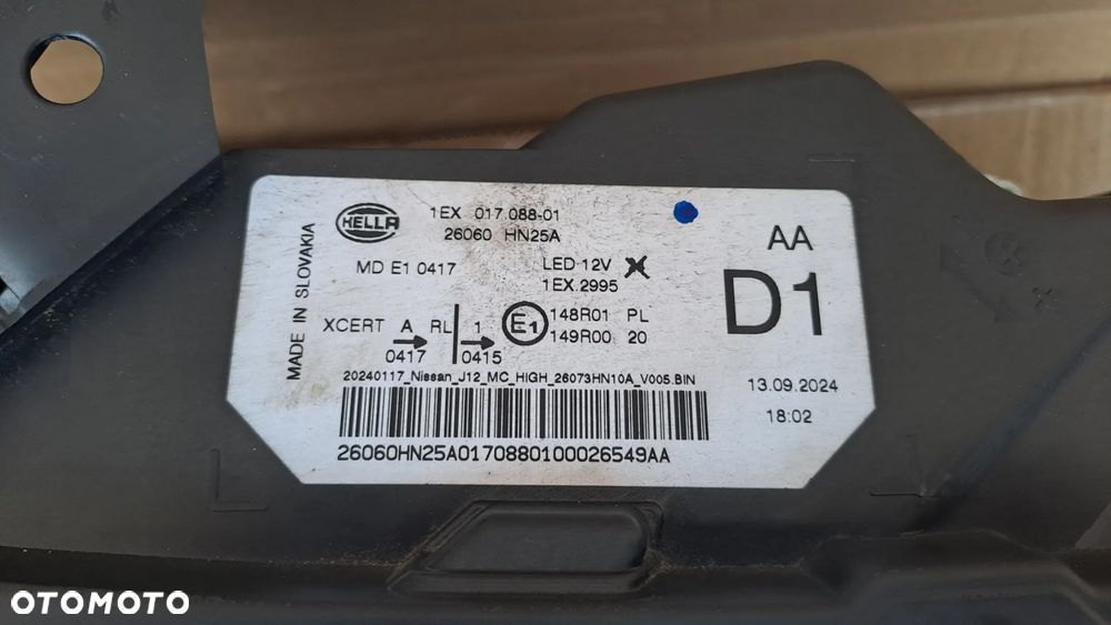 NISSAN QASHQAI III 3 J12 LIFT LEWA LAMPA FULL LED PRZÓD PRZEDNIA 26060HN25A - 5