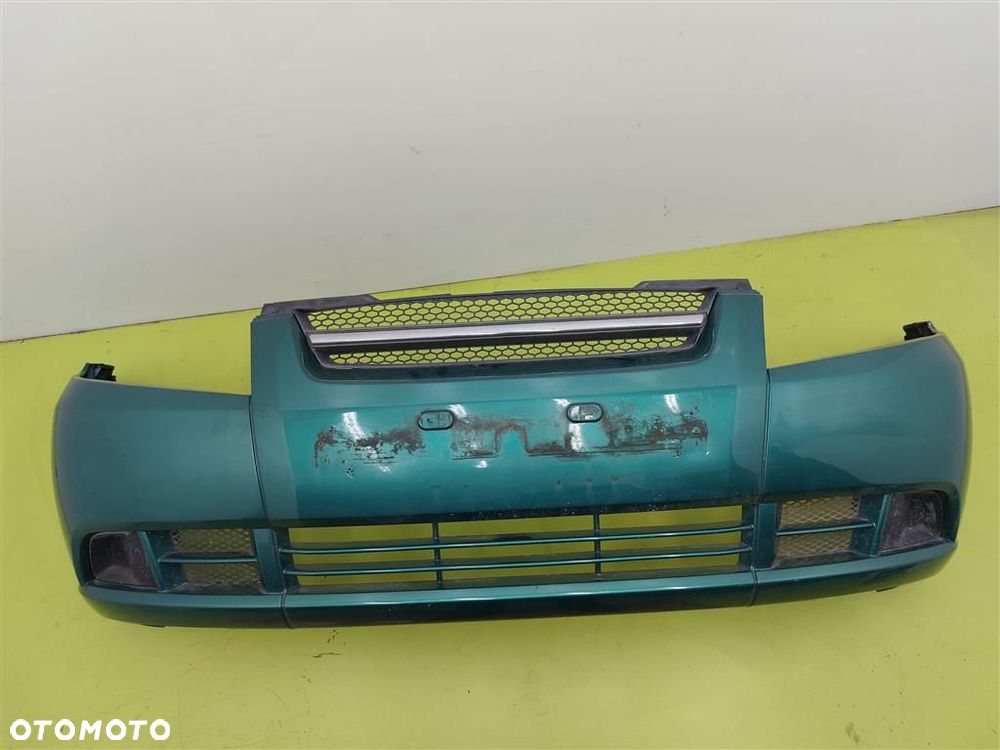 Zderzak przód przedni KRATKA Daewoo Kalos 2002-2007R ZIELONY - 1