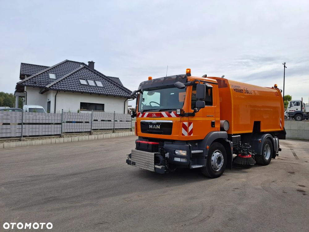 MAN TGM 18.250 Zamiatarka Kupper Weisser BROCK 2 Silniki Euro 5 Odchwaszczarka Szczotki L/R Szczotka Przednia EUnited PM10 Kamery - 3