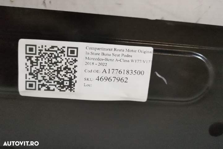 Compartiment Roata Motor Original In Stare Buna Scut Podea Mercedes-Be - 7