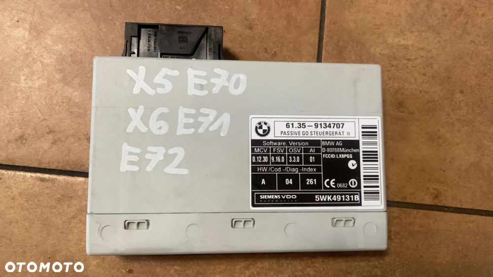 BMW X5 E70 X6 E71 E72 MODUŁ KOMPUTER STEROWNIK PASSIV GO 9134707 - 1