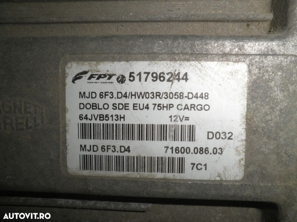 ECU / calculator motor Fiat Doblo 1.3 JTD 51796244 - 2