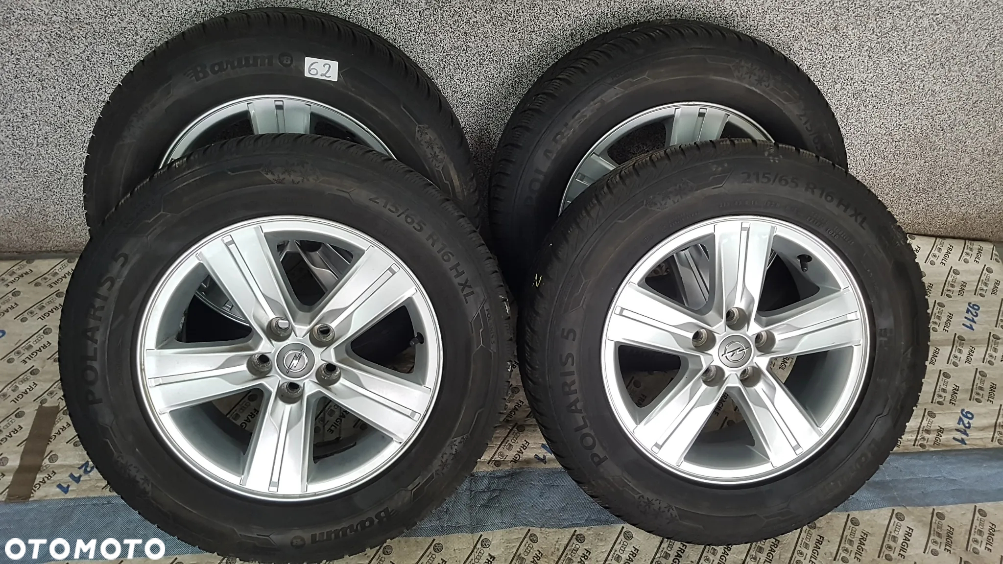 KOŁA ZIMOWE Z CZUJNIKAMI TMPS OPEL MOKKA TRAX  5X105  6,5JX16  215/65R16  215/65/16 - 2