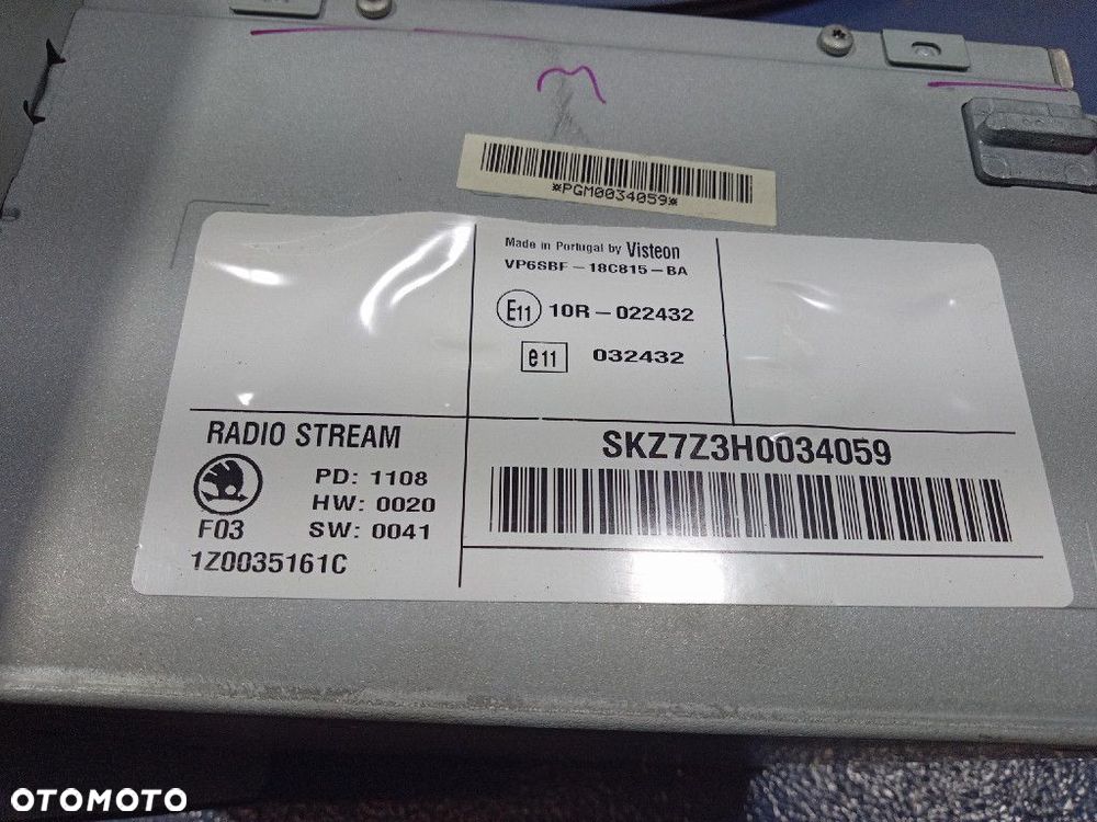 SKODA OCTAVIA II RADIO CD FABRYCZNE 1Z0035161C - 6