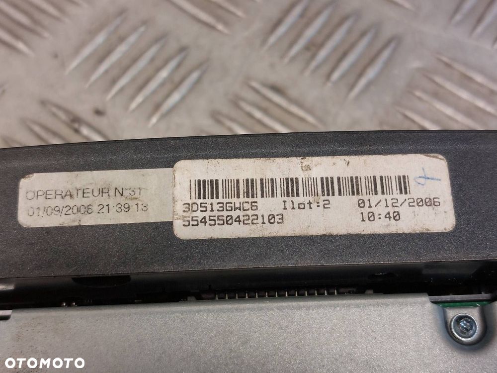 RADIO ODTWARZACZ + WYŚWIETLACZ PEUGEOT 407 COUPE 96640242XA 9661375880 - 3