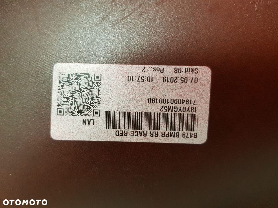 FORD FIESTA MK8 17-21 ZDERZAK TYŁ TYLNY POD 6PDC KOLOR RACE RED H1BB-17906-A1 - 14