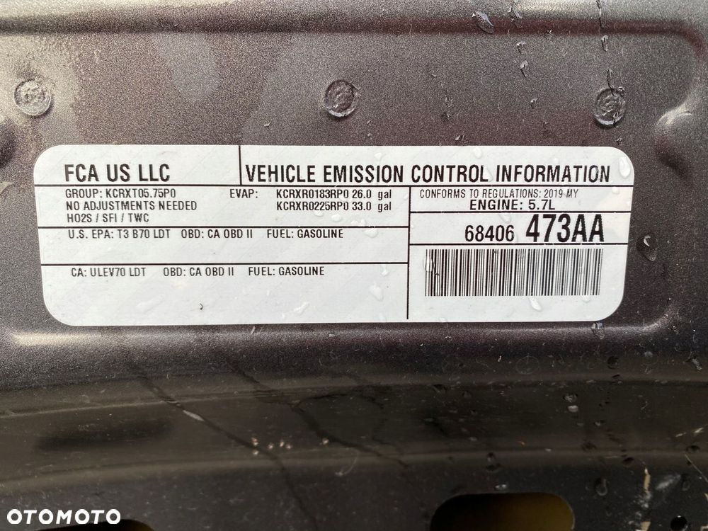 MASKA POKRYWA SILNIKA DODGE RAM 1500 REBEL - 9