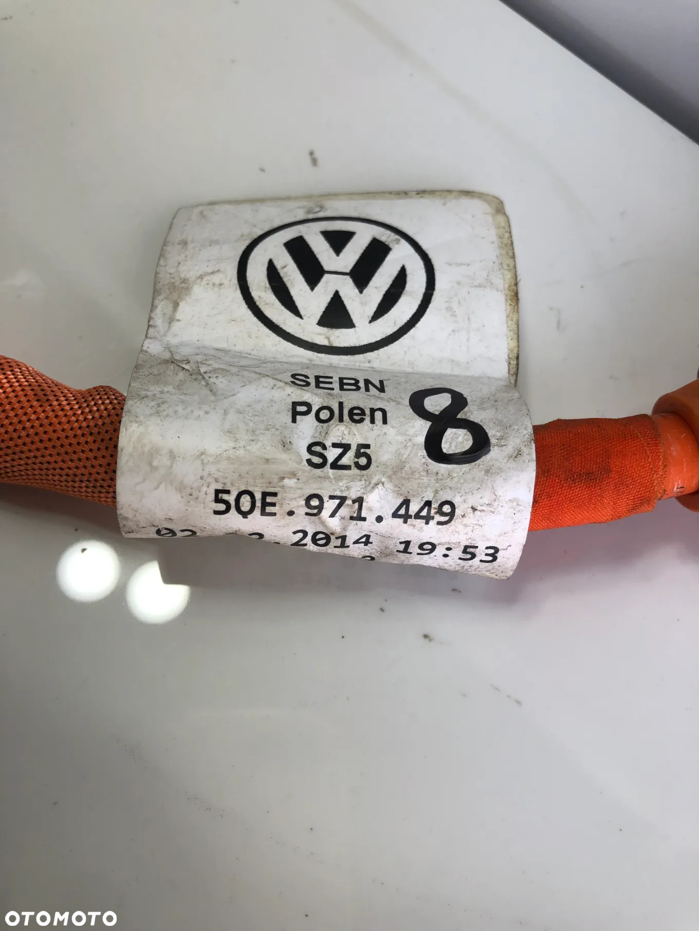 PRZEWÓD ZASILAJĄCY NAPIĘCIA AKUMULATORA VW GOLF VII E-GOLF  5QE971449 POTESTOWY MINIMALNY PRZEBIEG - 4