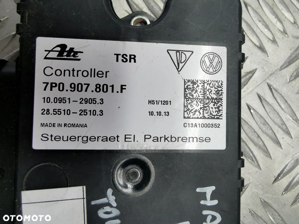 VW TOUAREG 7P 10-18R MODUL STEROWNIK HAMULCA RECZNEGO 7P0907801F  7P0907801 F - 2