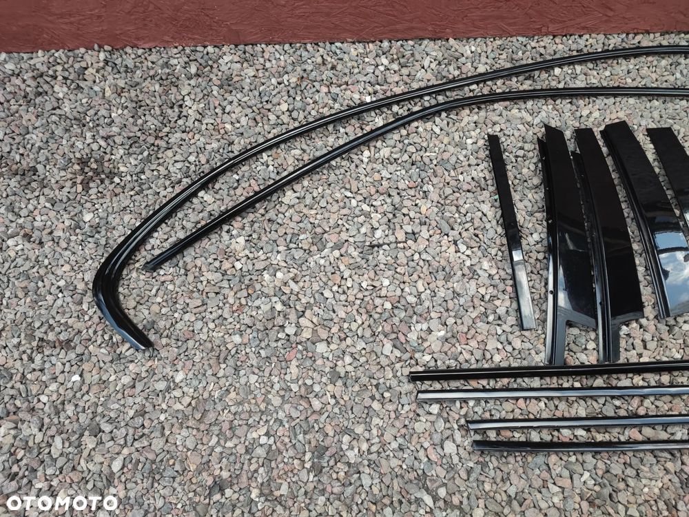 BMW E46 SEDAN ORYGINALNY KOMPLETNY KOMPLET LISTEW OZDOBNYCH SCHADOW-LINE / CZARNY WYSOKI POŁYSK / GLANZSCHWARZ M-PAKIET W DOBRYM STANIE O NR. 51 13 2 695 281 / 51 13 2 695 282 / 51 34 2 695 290 / 51 34 2 695 289 / 51 33 2 695 284 OEM W DOBRYM STANIE - 5