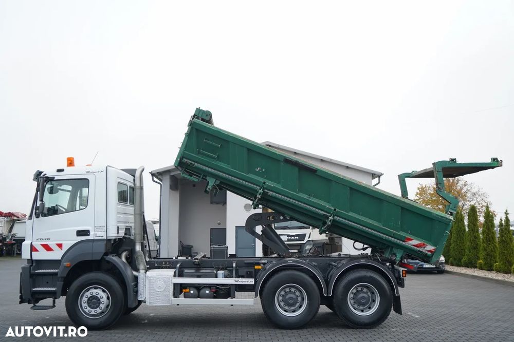 Mercedes-Benz AXOR 2636 / 6x4 / BASCULĂ CU 2 LATE / HIDROCLAPĂ / HIDROCLAPĂ / SPECIAL / CU PUNGĂ DE TRECERE FRONTALĂ / MANUALĂ - 2