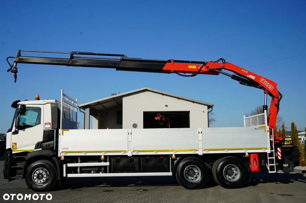 Renault C 430 / 6x4 / SKRZYNIOWY 7,2 M + HDS FASSI F215A / WYSÓW 10 M / STEROWANIE RADIOWE / WIDŁY / ROTATOR - 3
