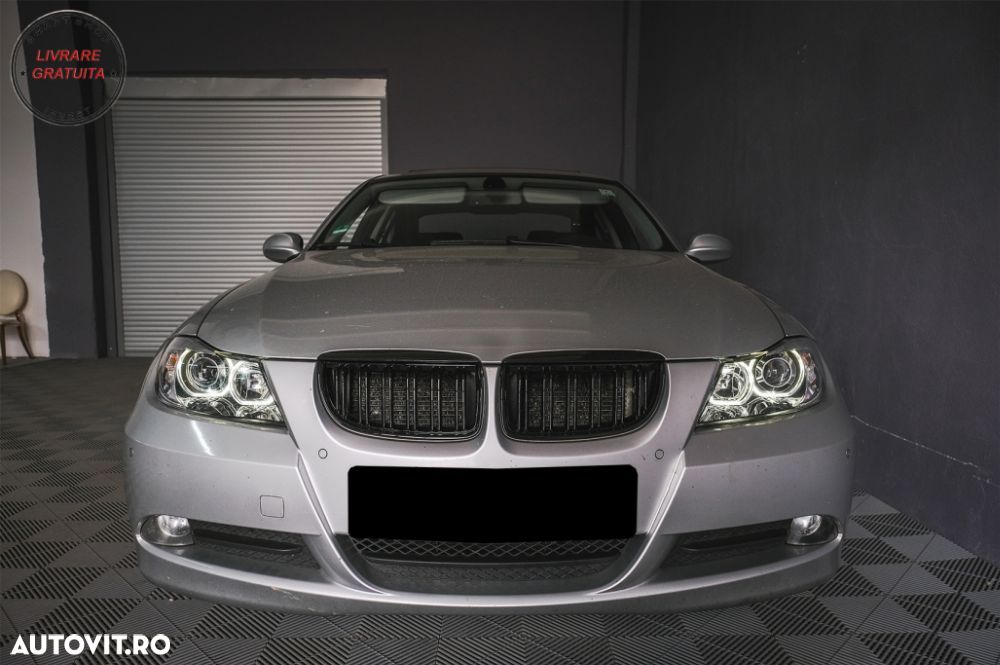 Faruri Angel Eyes BMW Seria 3 E90 Sedan E91 Touring (03.2005-2011) Negru- livrare gratuita - 11
