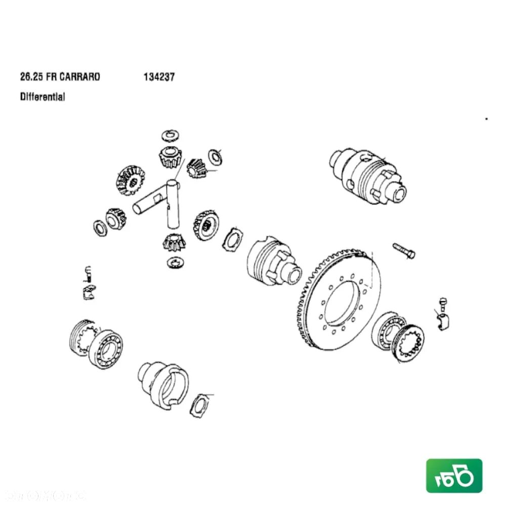 Wałek Ataku 13/31 Koło Talerzowe 065526 Carraro 134237 Case 580 SLE - 6