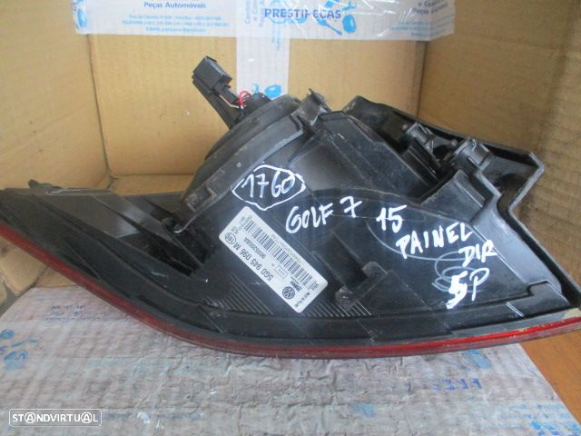 Farol Tras 5G0945096 VW GOLF 7 2015 5P PAINEL DIR VALEO VW GOLF 7 2013 1.2TSI 105CV 5P PRETO PAINEL DIR  VALEO - 3