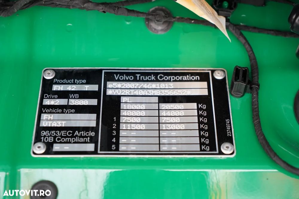 Volvo FH 500 / KIT / SISTEM HIDRAULIC / RETARDER / I-SAVE / I-PARK COOL / KNAPEN / PODEA DE DEPLASARE  90 M3 / PUNTE RIDICATĂ / SAF / JANTE DIN ALIAJ / - 35