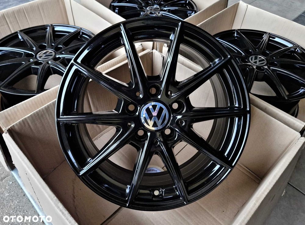 Alufelgi 16 5x112 VW Golf Passat Touran Jetta Caddy Tiguan Czarne 572#