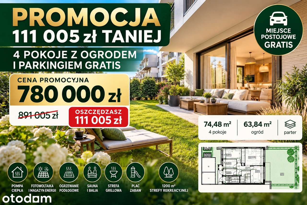 Mieszkanie na sprzedaż, 4 pokoje, 75 m², Lesznowola