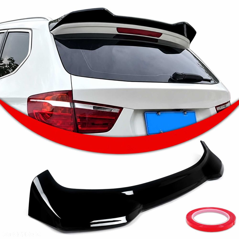 Tylna Lotka Spoiler KLAPY BMW X3 F25 Dokładka CZARNY POŁYSK