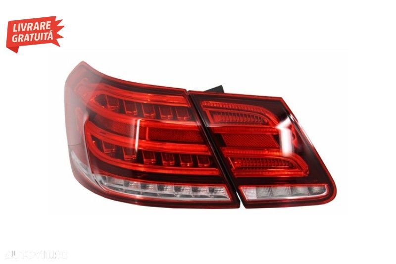 Stopuri LED Mercedes E-Class W212 (2009-2013) Facelift Design Rosu Clar- livrare gratuita - 3