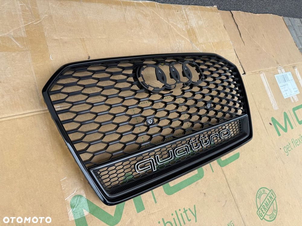 Audi rs6 4g grill atrapa carbon unikat quattro oryginal demontaz - 3